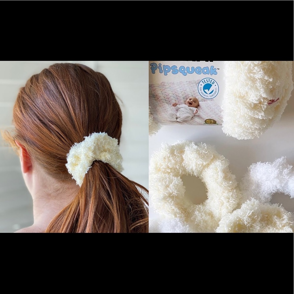 🐸Hand crochet frog scrunchie - Picture 3 of 3